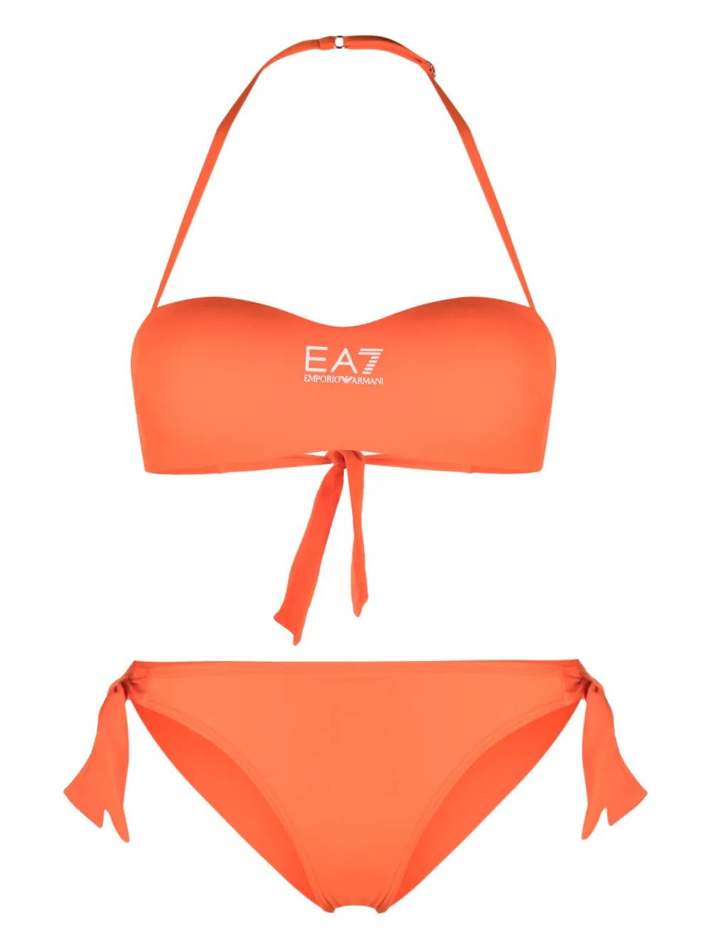 Logo-Print Halterneck Bikini Set