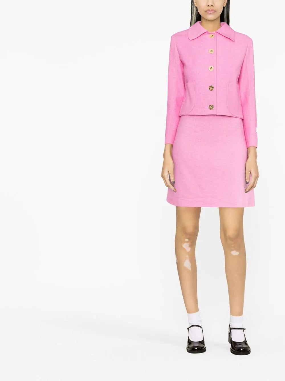 High-Waisted A-Line Miniskirt