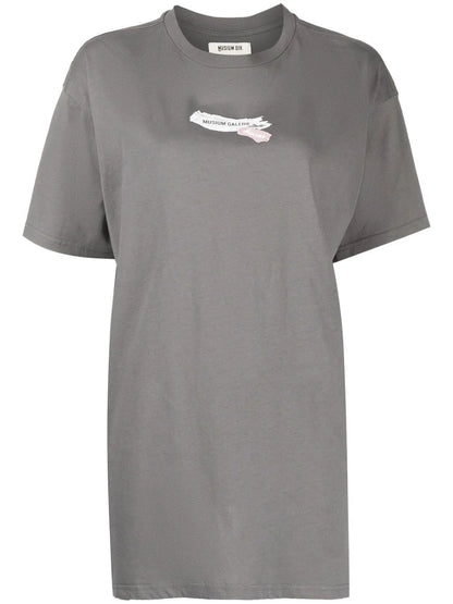 Logo-Print Long Cotton T-Shirt