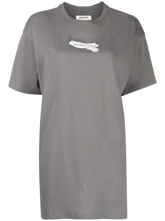 Logo-Print Long Cotton T-Shirt
