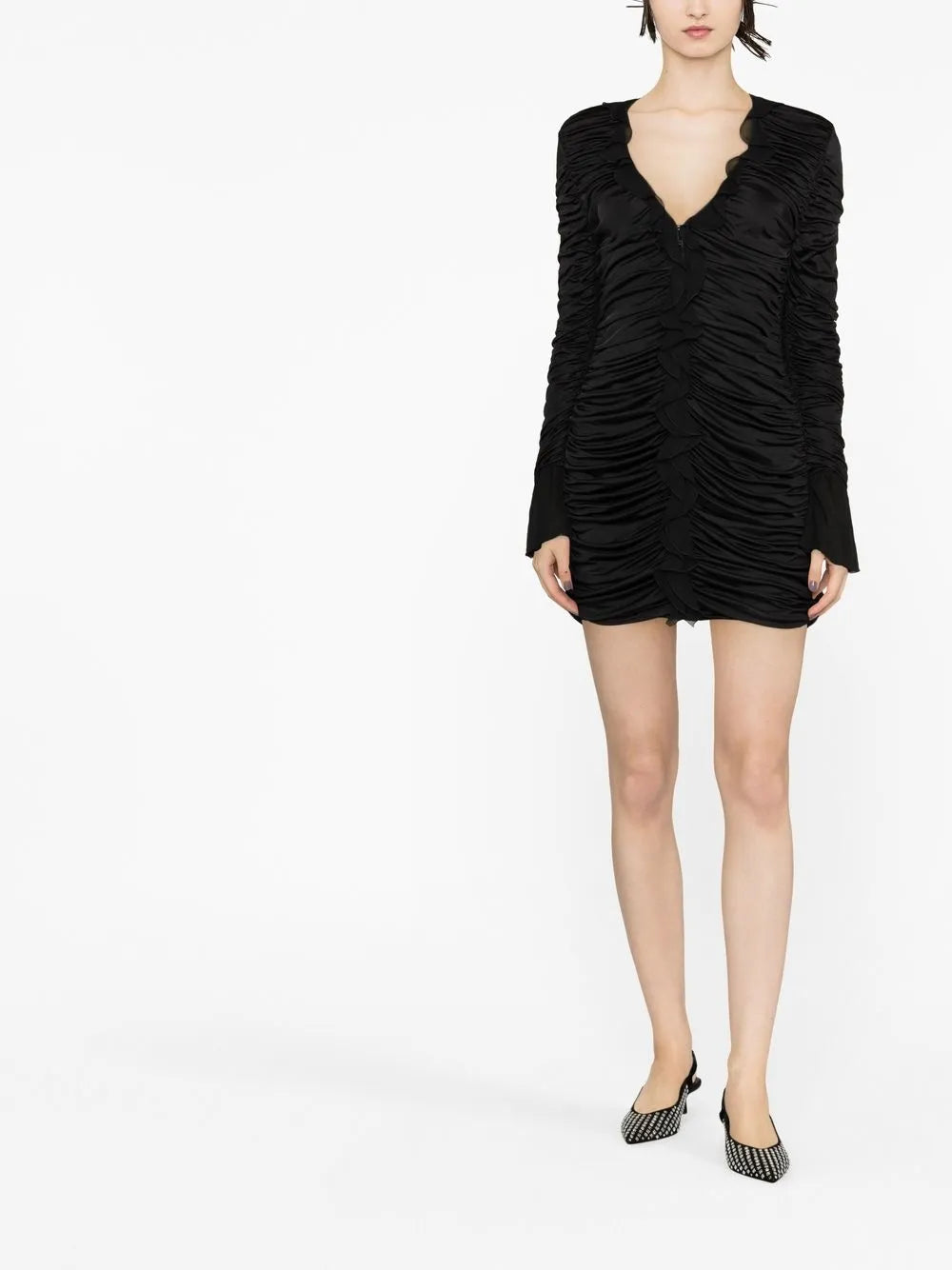 Draped Ruffled Dress