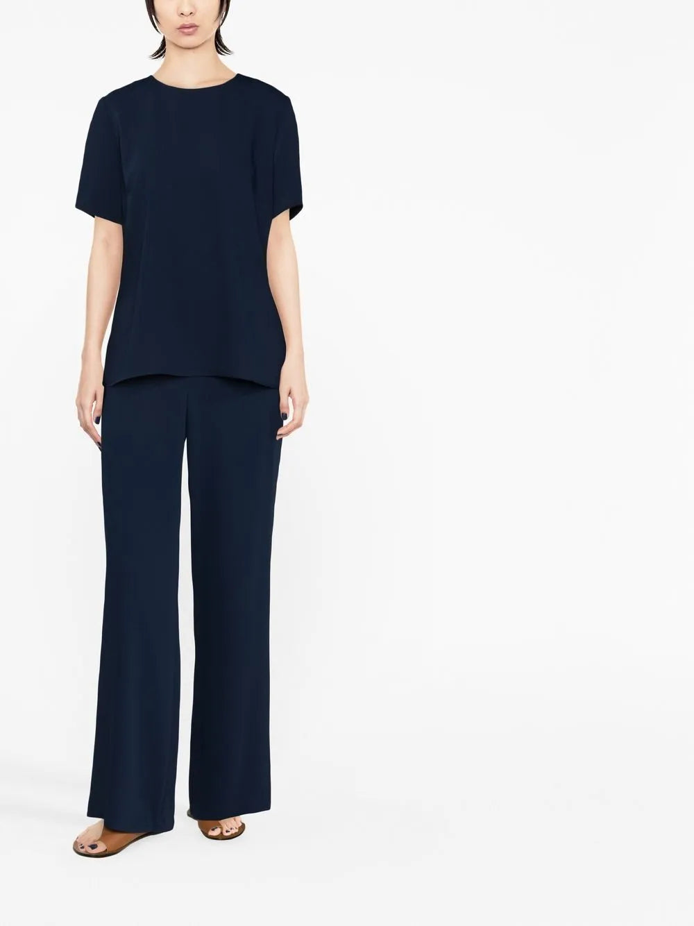 Short-Sleeved Cady Blouse