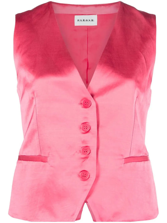 Adjustable-Fit Satin Waistcoat