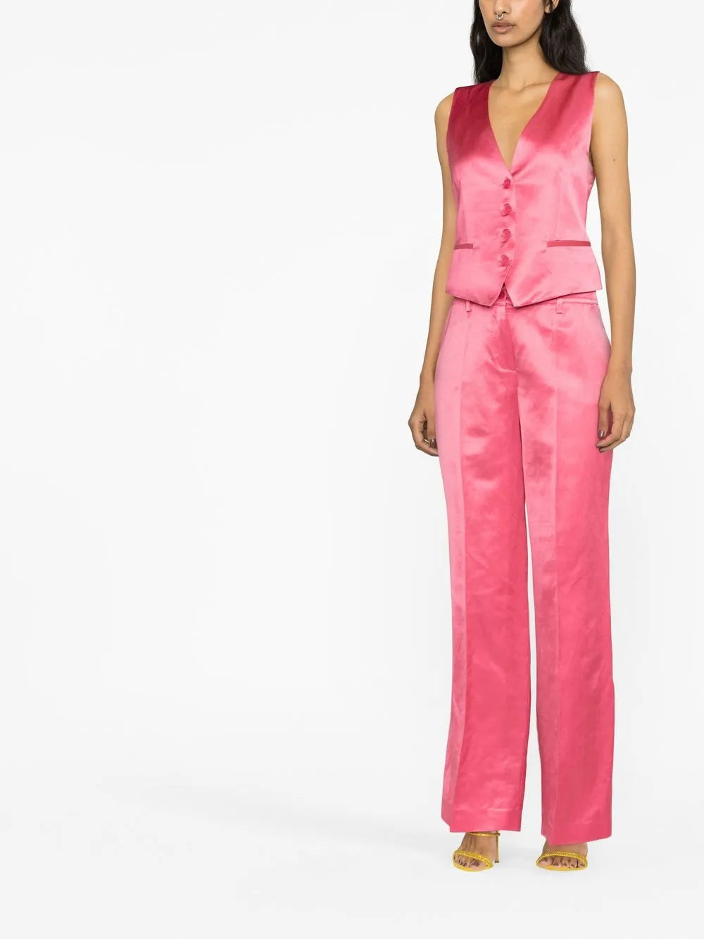 Adjustable-Fit Satin Waistcoat