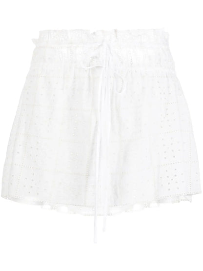 Broderie Anglaise Organic Cotton Miniskirt
