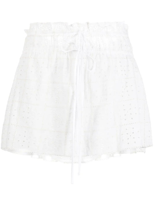 Broderie Anglaise Organic Cotton Miniskirt