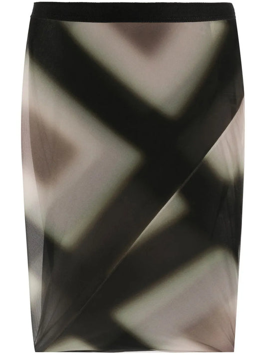 Patterned Midi Skirt