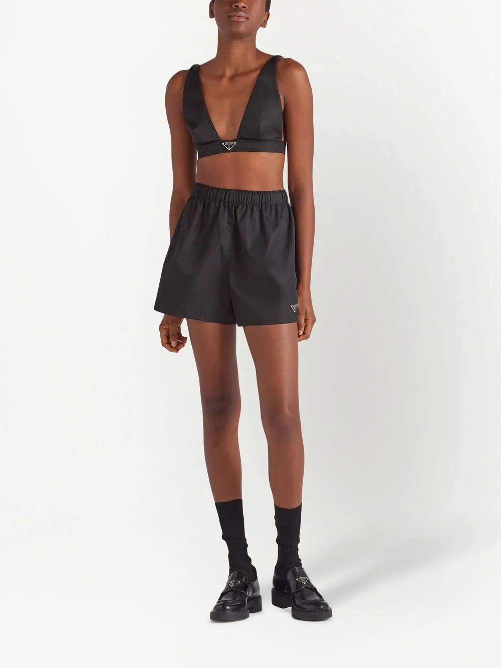 Re-Nylon Triangle-Logo Shorts