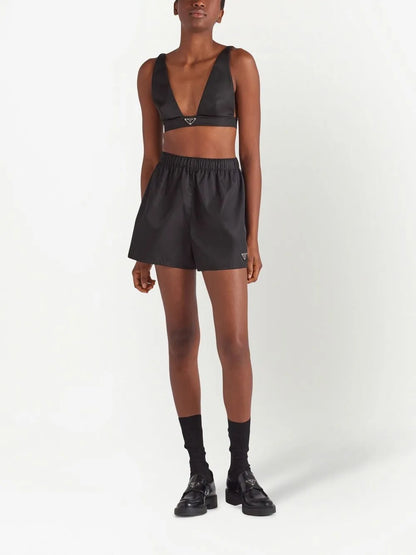 Re-Nylon Triangle-Logo Shorts