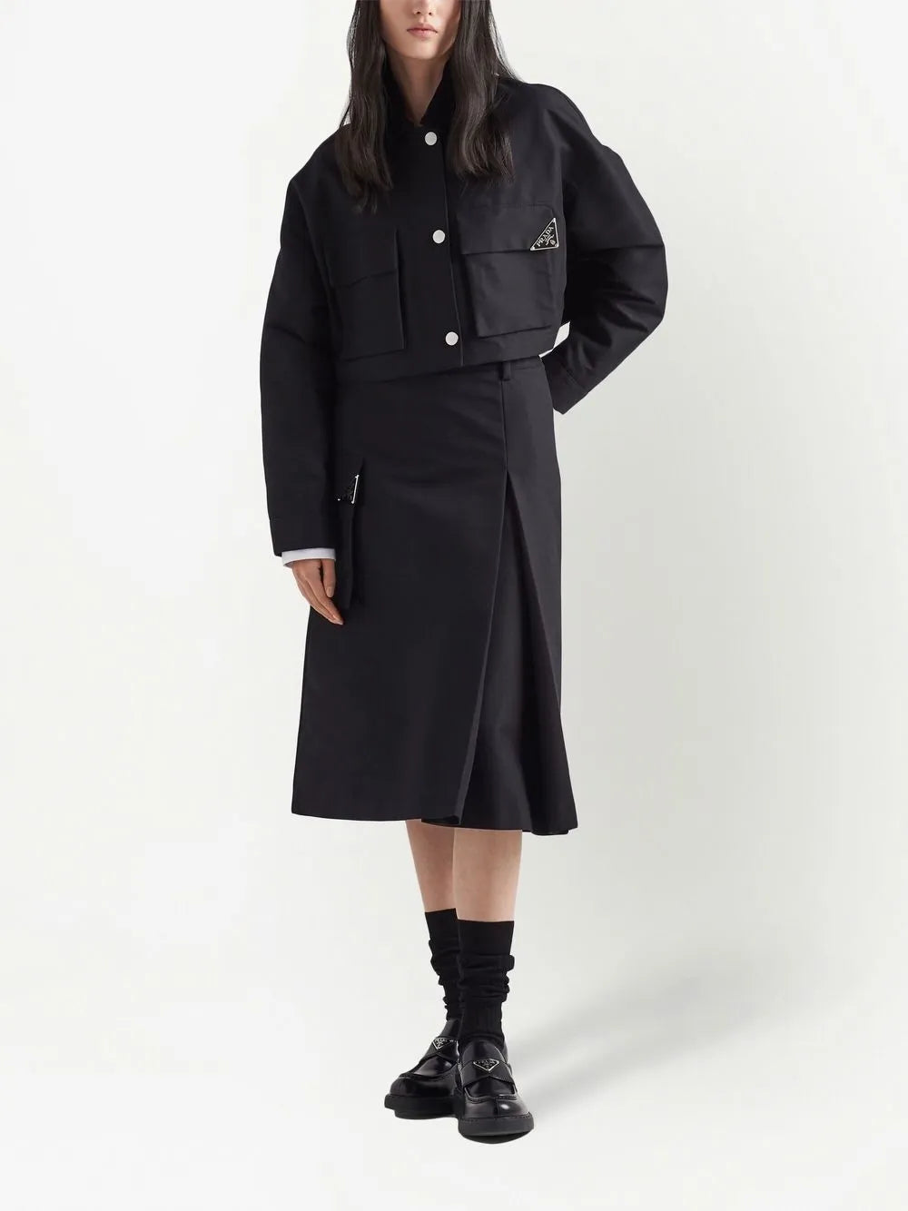 Triangle-Logo Blouson Jacket