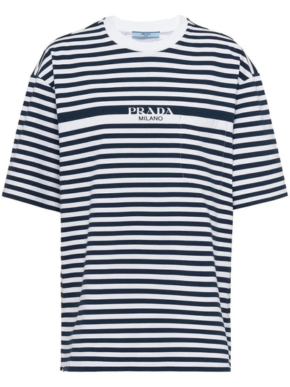 Striped Logo-Print T-Shirt