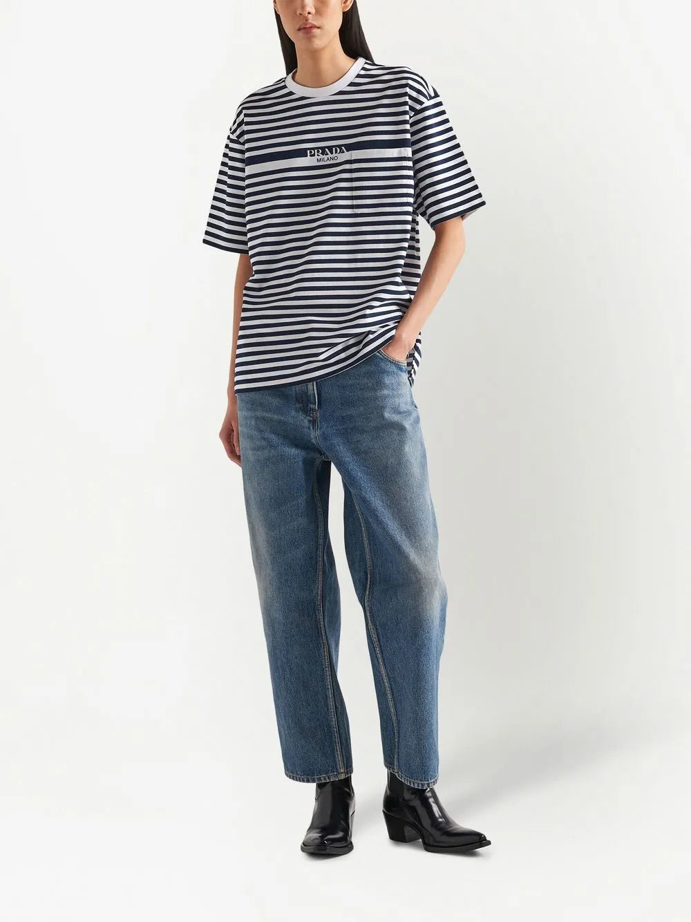 Striped Logo-Print T-Shirt