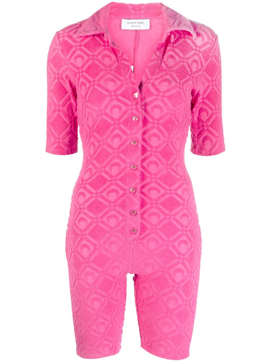 Moon Diamant Sponge-Jacquard Jumpsuit