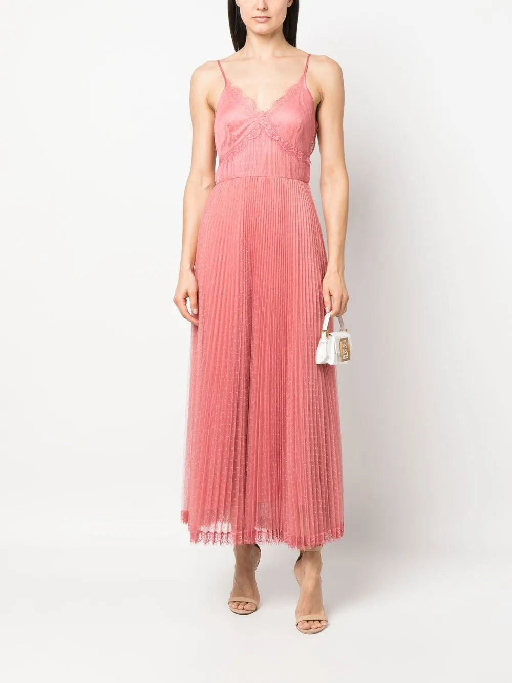 Pleated Lace Dress