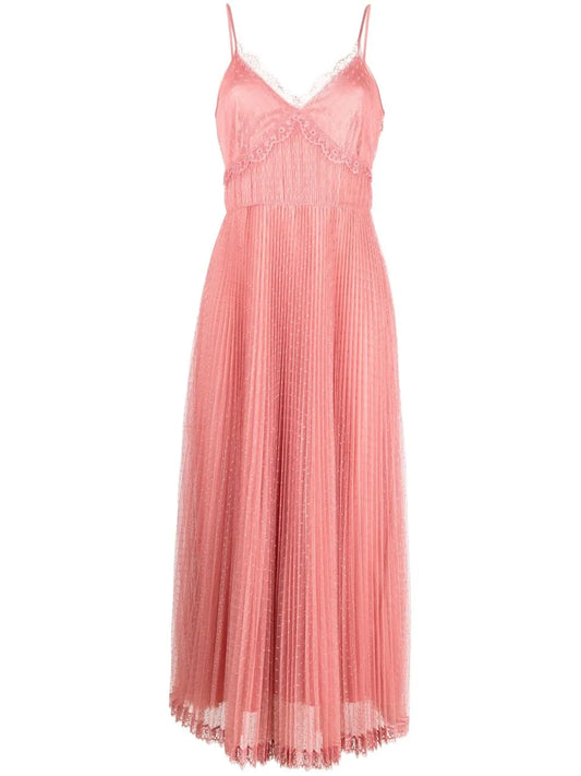 Pleated Lace Dress