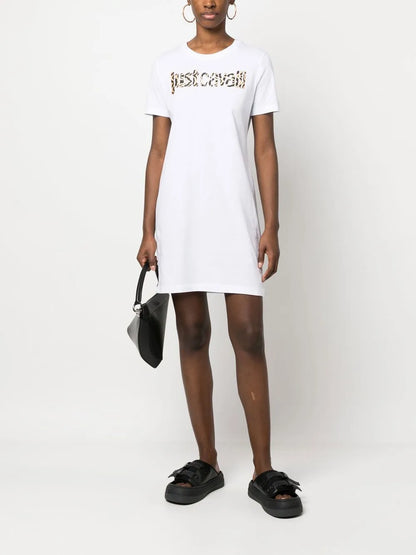 Animal-Print Logo T-Shirt Dress