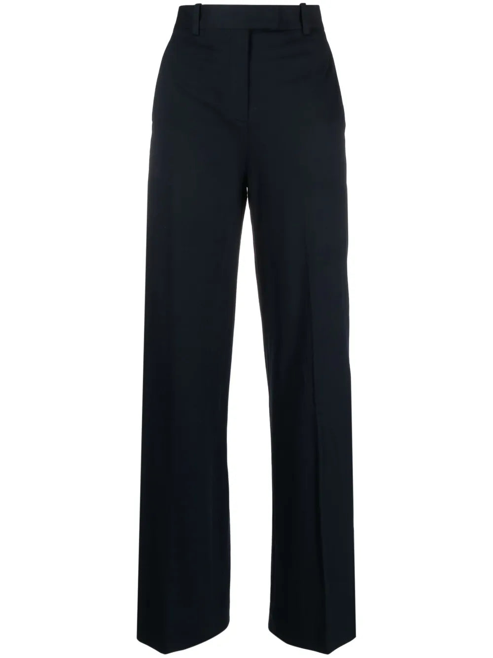 Pressed-Crease Wide-Leg Trousers