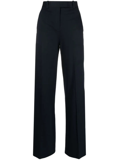 Pressed-Crease Wide-Leg Trousers