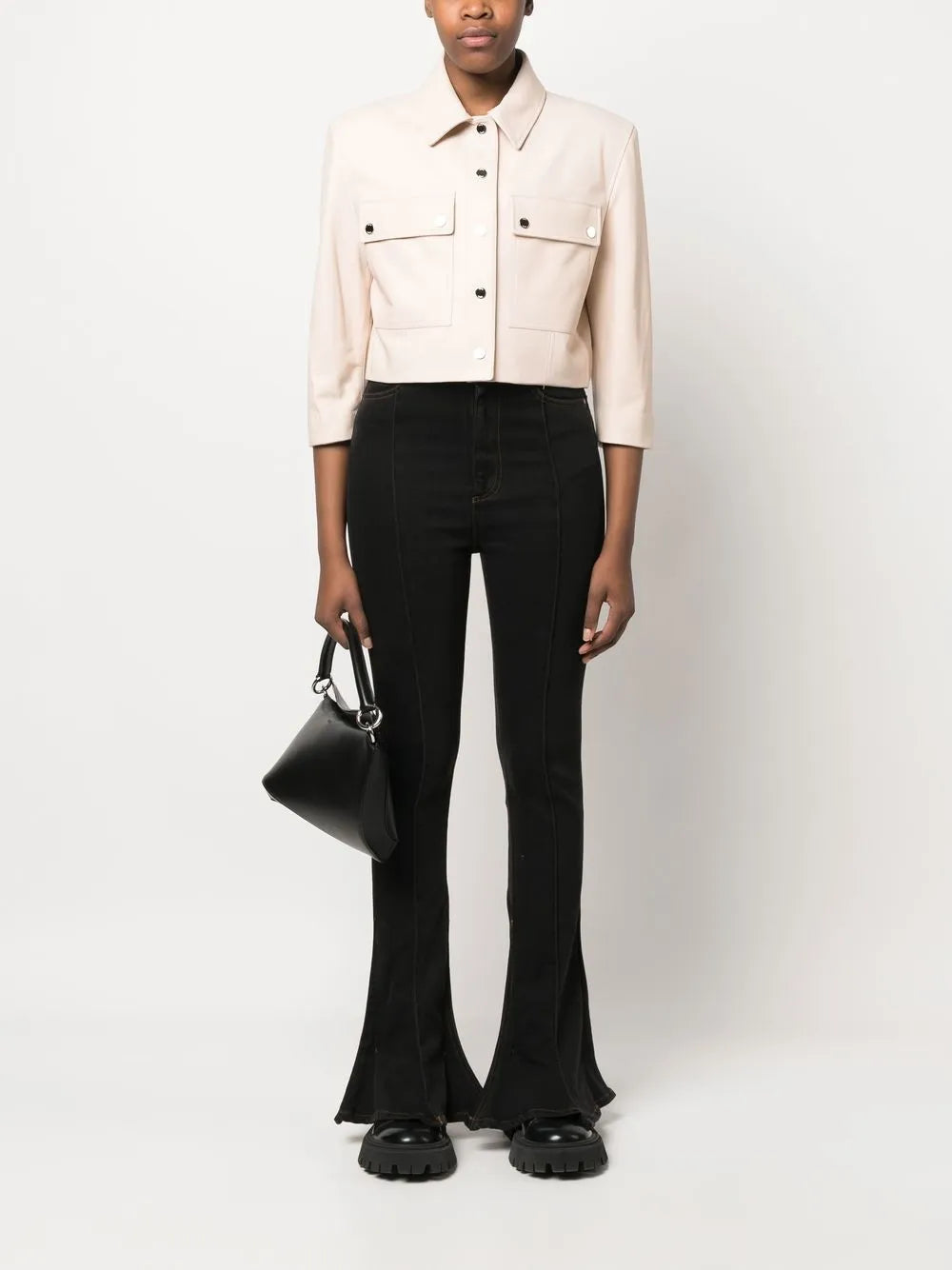 Cropped Leather Jacket