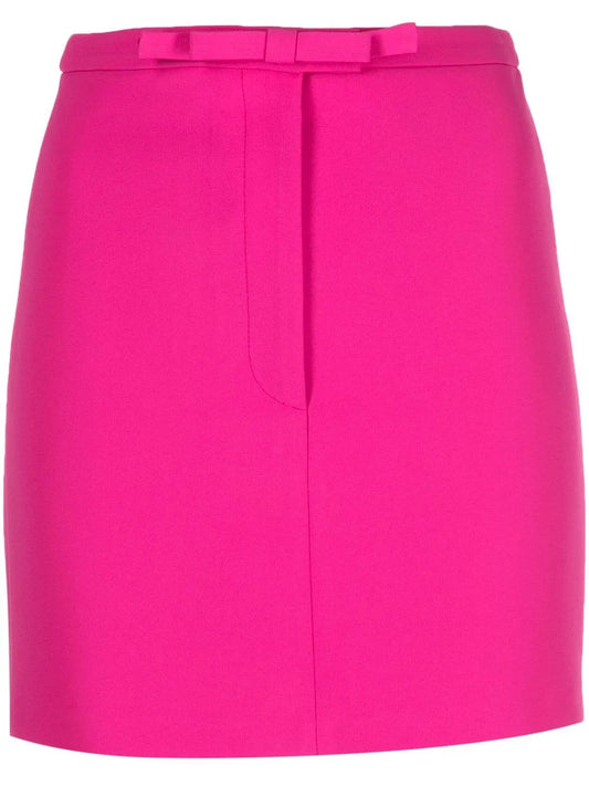 Front Bow-Detail Mini Skirt