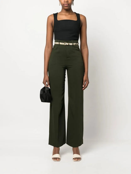 Straight-Leg Cut Trousers