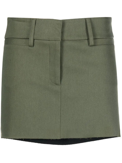 Concealed-Front Fastening Miniskirt