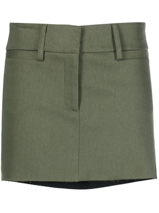 Concealed-Front Fastening Miniskirt