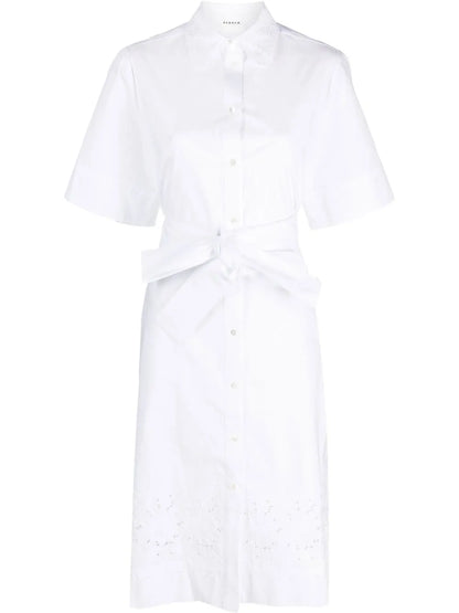 Floral-Lace Shirt Dress