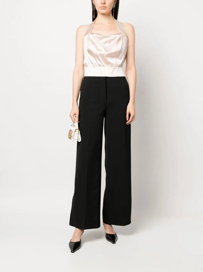 Overlapping-Panel Palazzo Pants