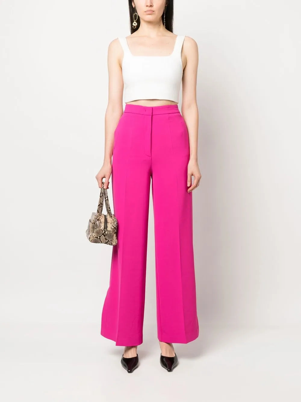 Overlapping-Panel Palazzo Pants