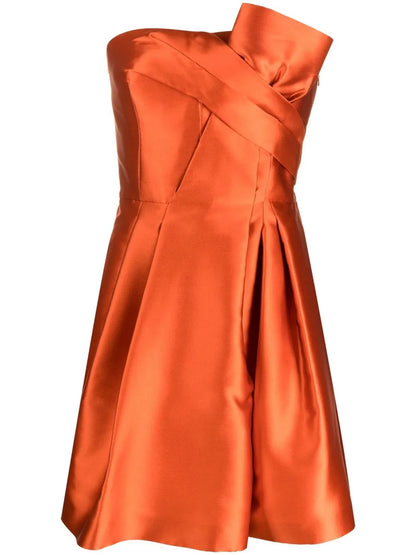 Satin Finish Short Dress