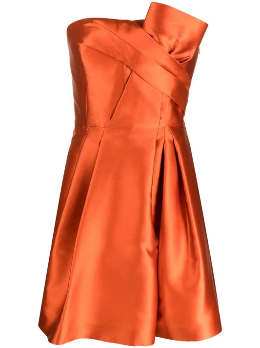 Satin Finish Short Dress