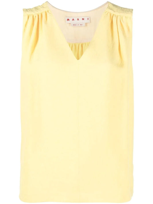 Jacquard Ruched Top