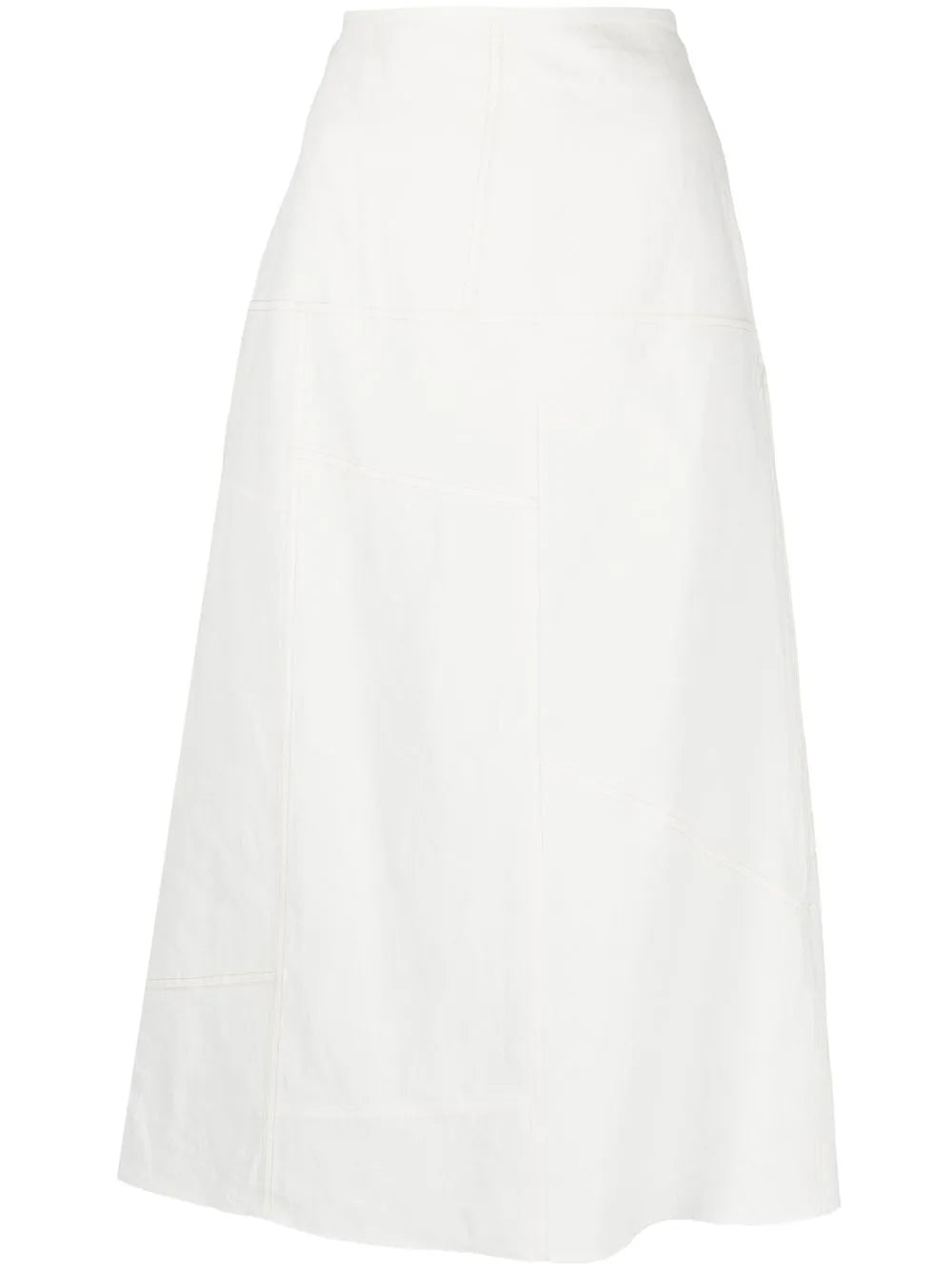 Flared Panelled Midi Skirt