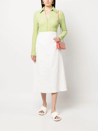 Flared Panelled Midi Skirt