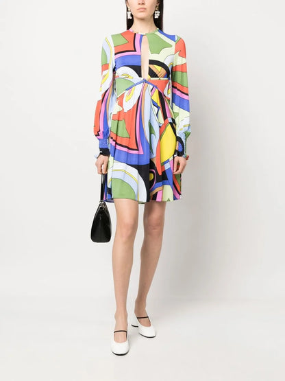 Graphic-Print Mini Dress