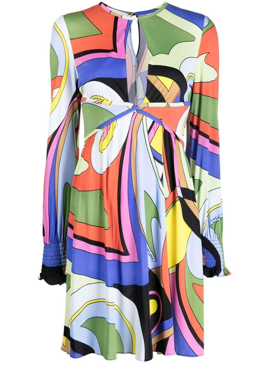 Graphic-Print Mini Dress