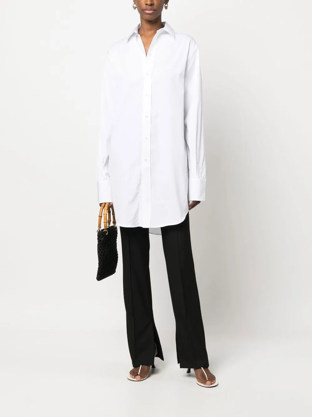 Long-Length Cotton Shirt