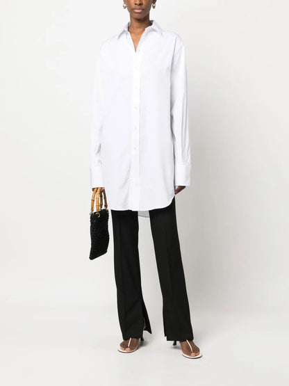 Long-Length Cotton Shirt