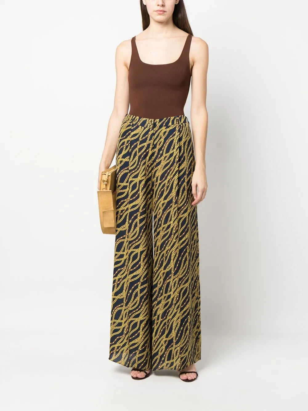 Mid-Rise Wide-Leg Trousers