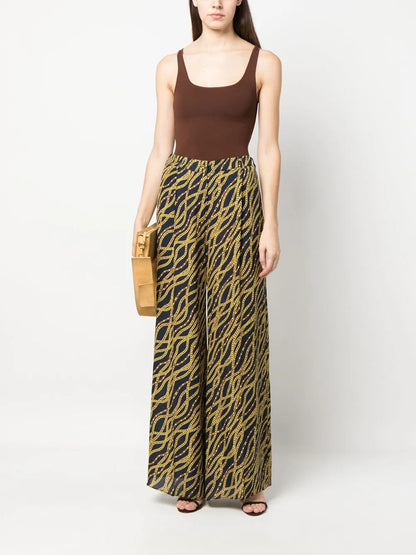 Mid-Rise Wide-Leg Trousers