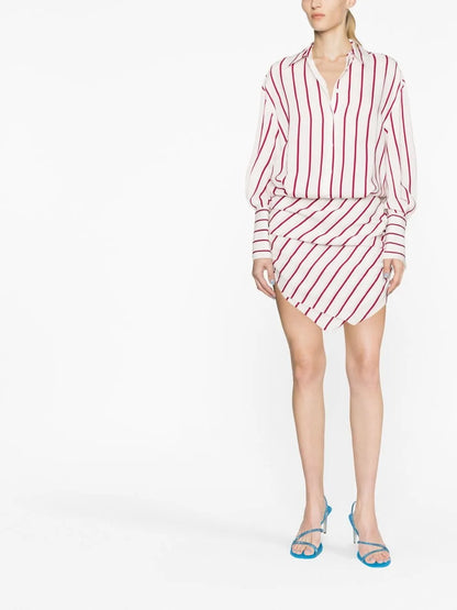 Hatty Striped Draped Dress