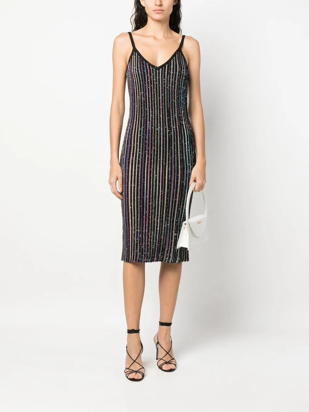 Glitter-Detailed Knit Dress