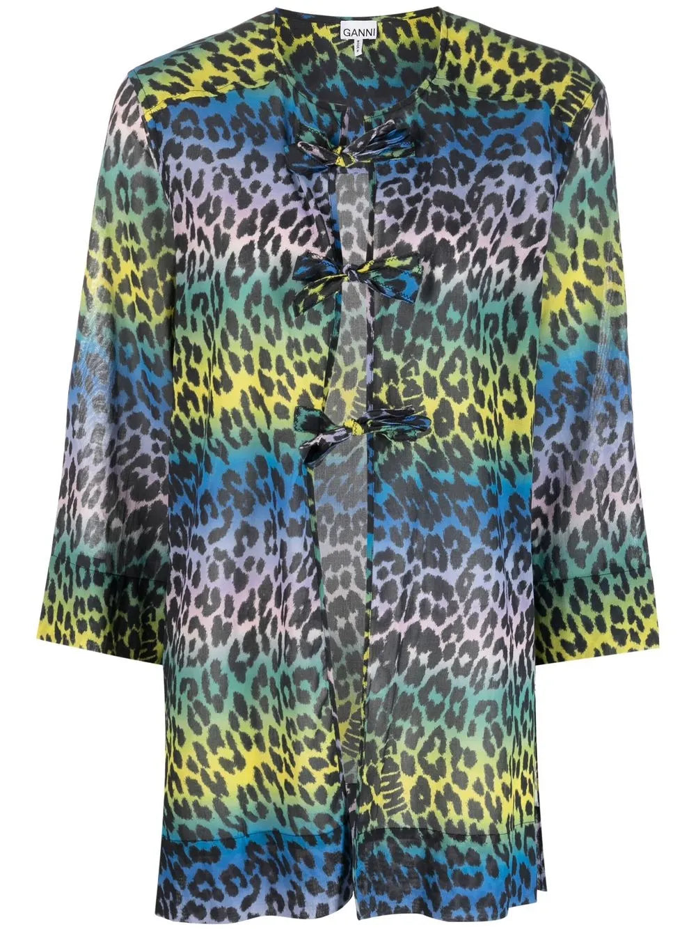 Leopard-Print Cotton Blouse