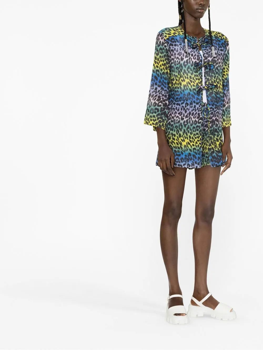 Leopard-Print Cotton Blouse