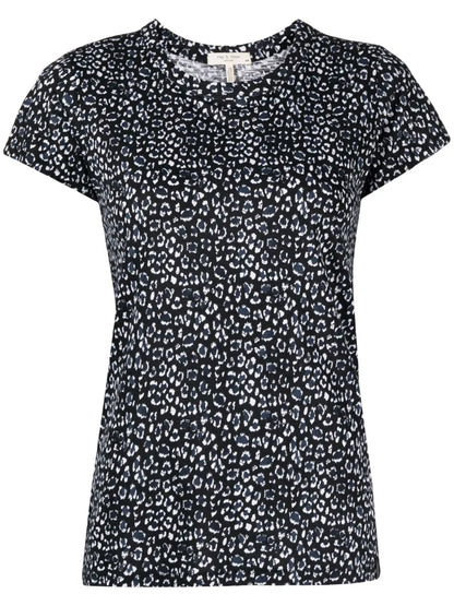 Leopard-Print Short-Sleeved T-Shirt