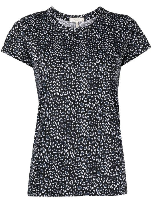 Leopard-Print Short-Sleeved T-Shirt