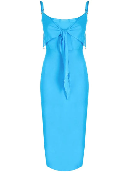 Tie-Detail Midi Dress