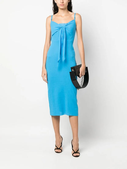 Tie-Detail Midi Dress