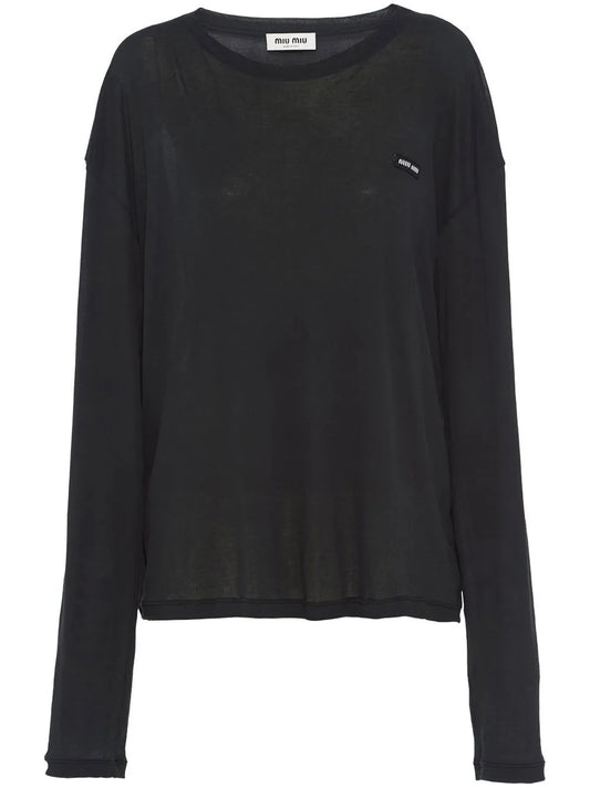 Logo-Patch Long-Sleeve T-Shirt